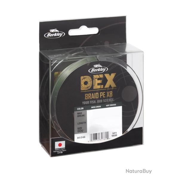 Tresse Berkley Dex Braid X8 Moss Green 150m 150m 4,1kg 0,04mm Moss Green