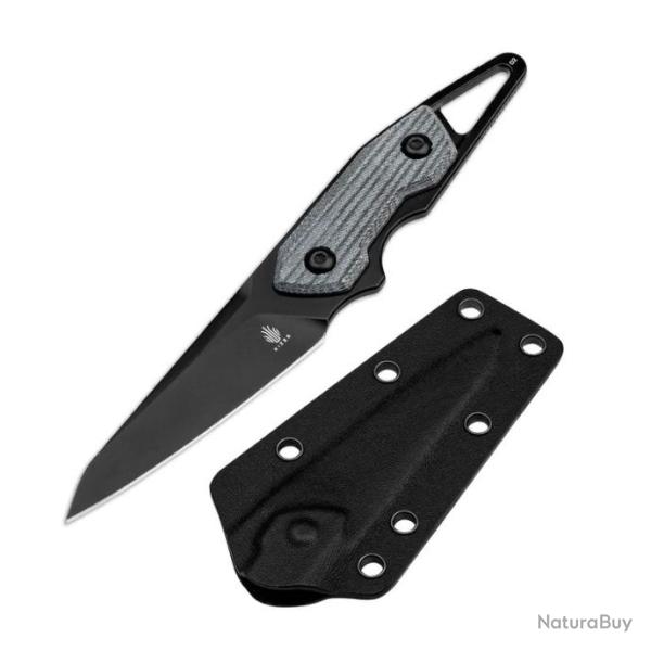 Couteau Kizer Cutlery Groom Blue Denim Lame Acier D2 Manche Micarta Etui Kydex KI1060A1