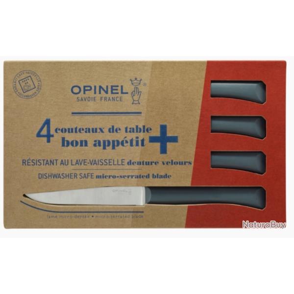 Coffret de 4 couteaux de table Opinel Bon App�tit +/  Anthracite