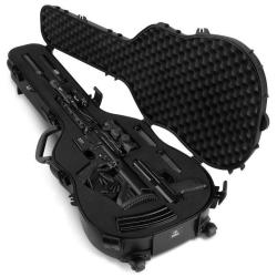 Savior Equipment Caisse Discrete Guitare - mousse customisable avec poign&eacute;es et roues noir 45'' 114 