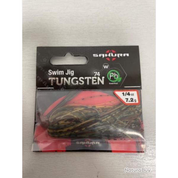 !! LEURRE SAKURA SWIN JIG TUNGSTEN 7.2gr CAMO CRAW