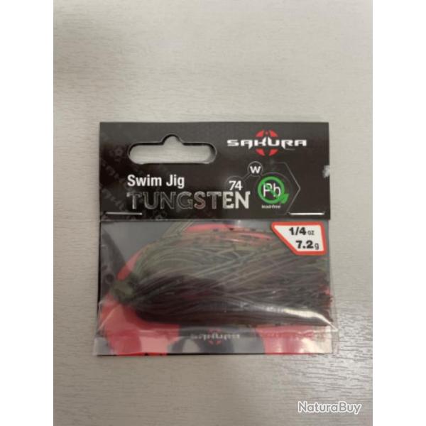 !! LEURRE SAKURA SWIN JIG TUNGSTEN 7.2gr DARK PUMPKIN BROWN