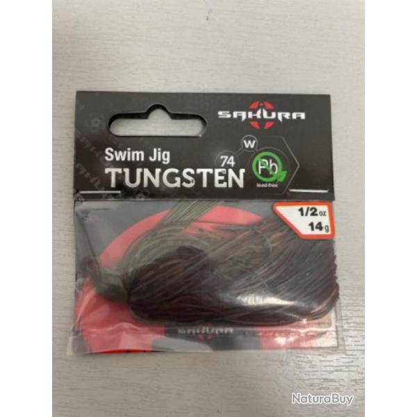 !! LEURRE SAKURA SWIN JIG TUNGSTEN 14gr DARK PUMPKIN BROWN