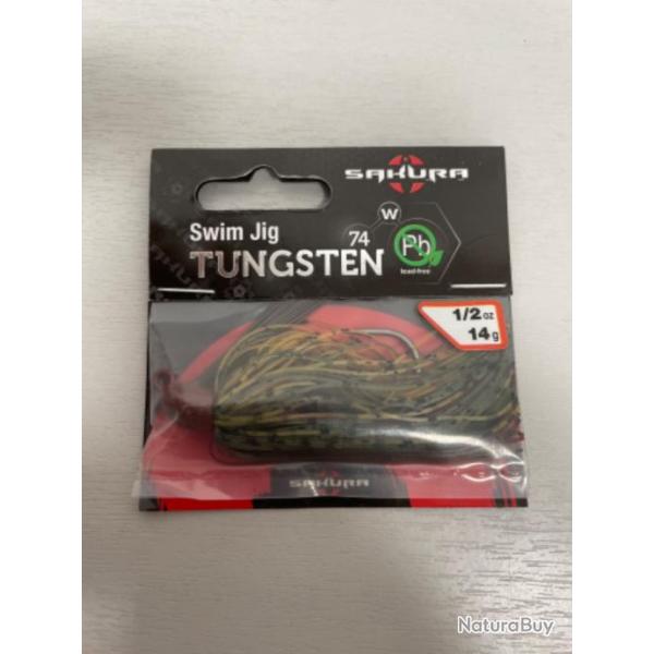 !! LEURRE SAKURA SWIN JIG TUNGSTEN 14gr CAMO CRAW