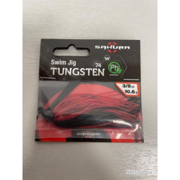 !! LEURRE SAKURA SWIN JIG TUNGSTEN 10.6gr BLACK RED