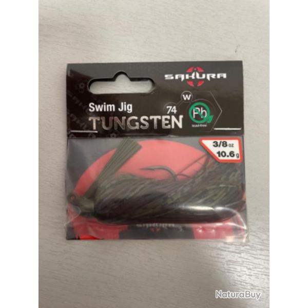 !! LEURRE SAKURA SWIN JIG TUNGSTEN 10.6gr DARK PUMPKIN BROWN