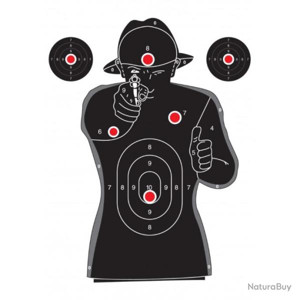 20 CIBLES SILHOUETTE 2 COULEURS 30X41 - UMAREX