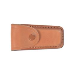 Etui Pielcu Cuir Moul&eacute; Doubl&eacute; - Marron Clair / 135x65x16 mm