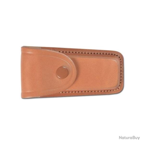 Etui Pielcu Cuir Moul� Doubl� - Marron Clair / 135x65x16 mm
