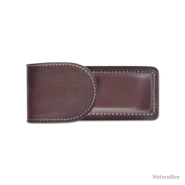 Etui Pielcu Cuir Moul� Doubl� - Rouge grenat / 130x58x28 mm