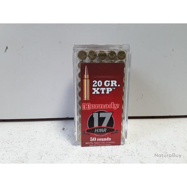 BOITE DE 50 BALLES HORNADY XTP CAL 17HMR 20GR
