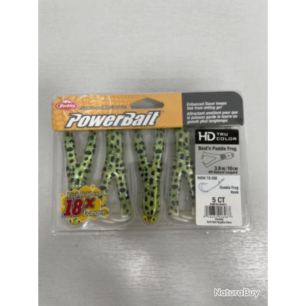 !! LEURRE BERKLEY POWERBAIT BEAT'N PADDLE FROG NTL