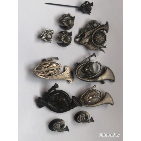 INSIGNES CHASSEUR LOT DE 11