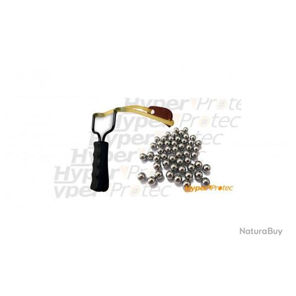 Lance pierre + 30 billes aciers