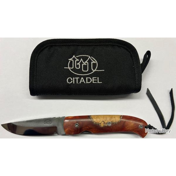 COUTEAU CITADEL DANANG HETRE / RESINE ROSE / DORE