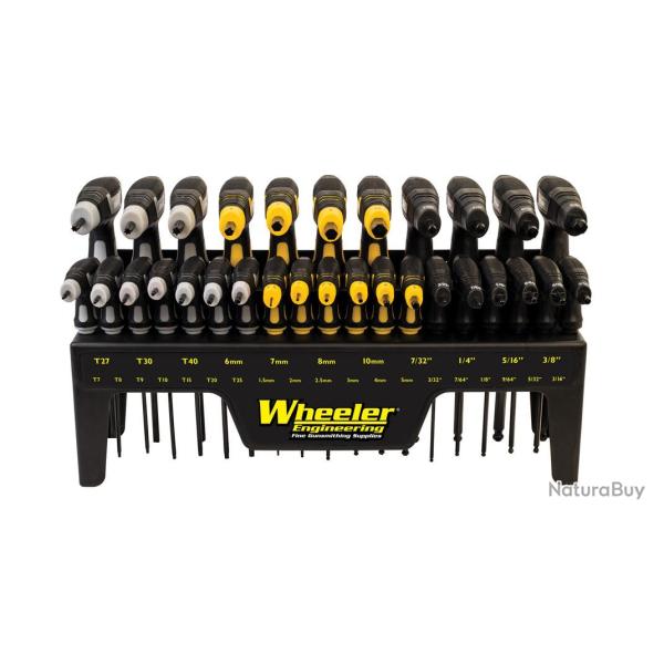 JEU DE 30 CL�S A POIGN�E LUXE ALLEN - SAE - METRIQUE - TORX QUALIT� ARMURIER WHEELER