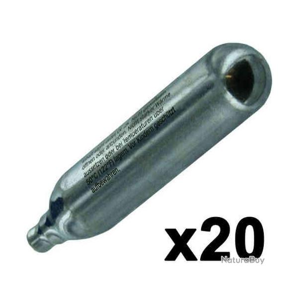 Cartouches CO2 12g pour airsoft - Lot de 20 sparclettes