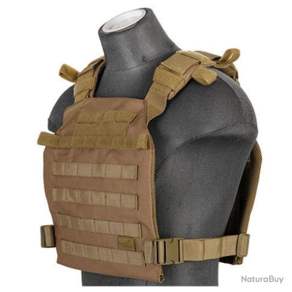 Gilet l�ger Lancer Tactical Plate carrier 1000D - Coyote Brown