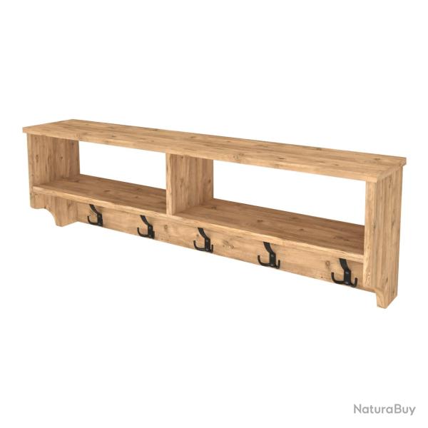 Portemanteau � 15 crochets 120 x 22 x 37 cm effet ch�ne 03_0008187