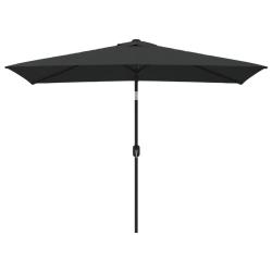 Parasol avec m&acirc;t en m&eacute;tal 300 x 200 cm noir 02_0008134