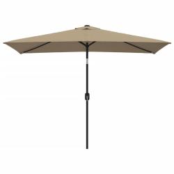 Parasol avec m&acirc;t en m&eacute;tal 300 x 200 cm taupe 02_0008135