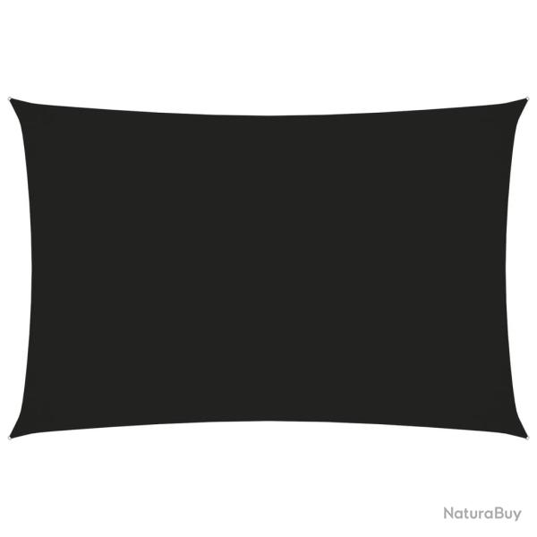Voile toile d'ombrage parasol tissu oxford rectangulaire 2,5 x 5 m noir 02_0009585