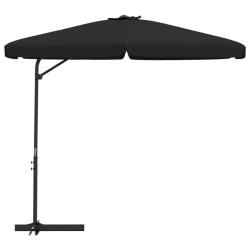 Parasol d'ext&eacute;rieur avec m&acirc;t en acier 300 cm noir 02_0008191