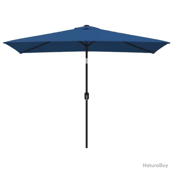 Parasol d'extrieur avec poteau en mtal 300 x 200 cm azur 02_0008282
