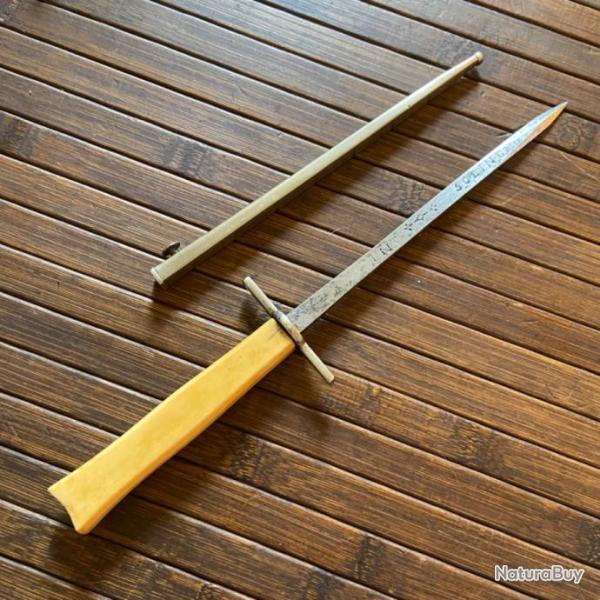 STYLET POIGNARD LAME SOLIGEN IVOIRE XlX �me