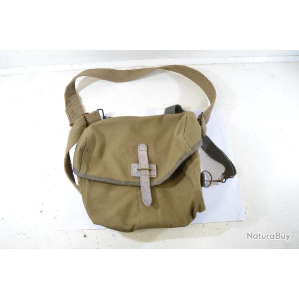 Etui masque  gaz militaire Franais ANP 51 sac toutes armes HG 51 simplifi 1954. Indochine Algrie