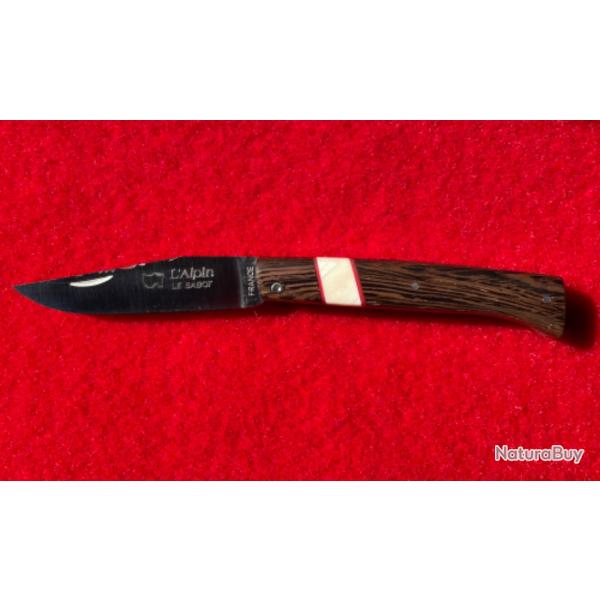 Couteau L'ALPIN par LE SABOT, INSERT CR�ATION, WENG�, PHACOCH�RE, intercalaire G10.