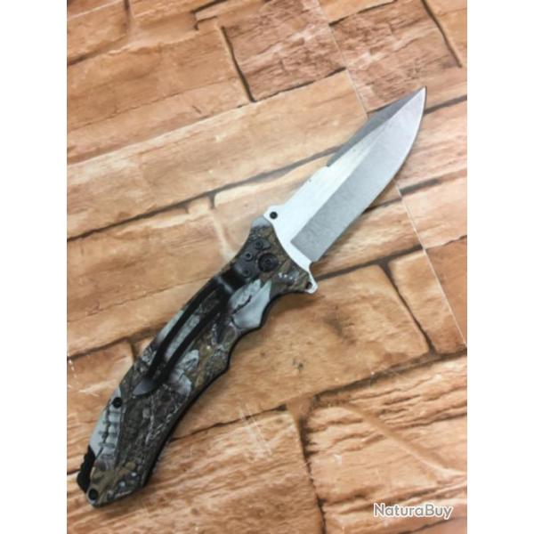 Couteau third manche dcor camoufl