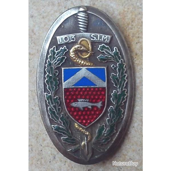 103� Section d'Infirmiers Militaires, �mail, dos vaguel�