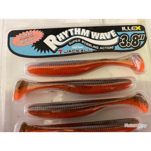 Leurre Souple Illex RHYTHM WAVE 3'8-  Dark Pumpkin Orange