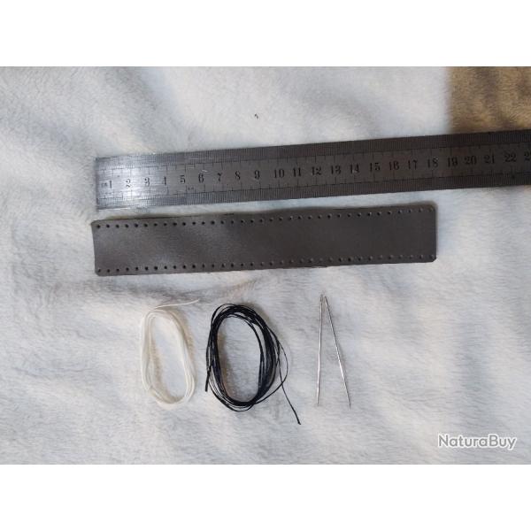 prot�ge levier sous garde en cuir - mod�le long gris