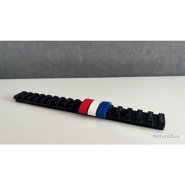 COUVRE PICATINNY 21 BLEU BLANC ROUGE X3