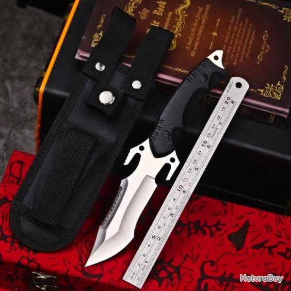 9C19MOV tactique de plein air lger et tranchant, couteau droit