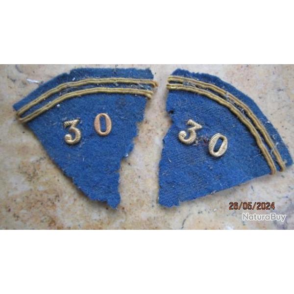 coin col cadre premiere seconde guerre France infanterie jaune bleu horizon ww1 ww2 30� RI FR