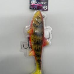 Leurre souple arm&eacute; Fox rage replicant wobble bright perch 23cm