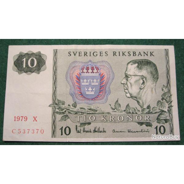 billet de 10 kronor  Danemark 1979 ttb+