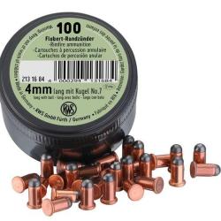 Balles RWS avec balle N&deg;7 - Cal. 4 mm - Long