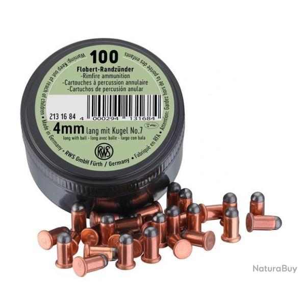 Balles RWS avec balle N�7 - Cal. 4 mm - Long