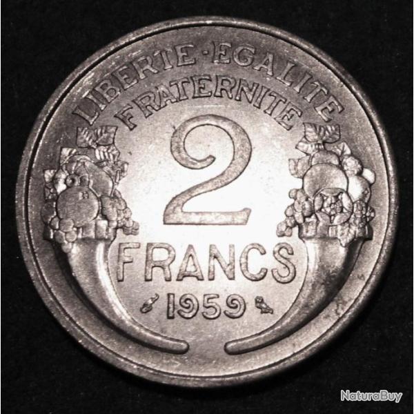 piece de 2 francs  MORLON aluminium de 1959 ttb++