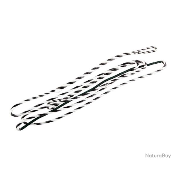 Cordes d'arcs Flex Archery Fast Flight Trad. Flemish 66" Black/White 18