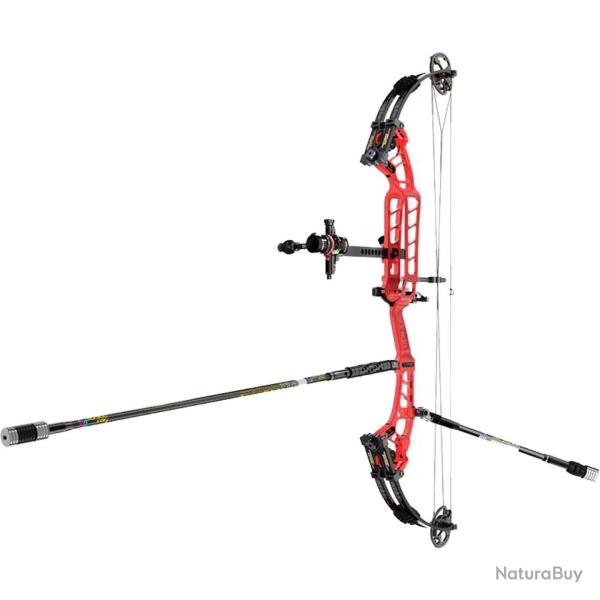 Kit Arc � poulie Sanlida HERO X10 RH Rouge 50-60 lbs 27-29.5 pouces
