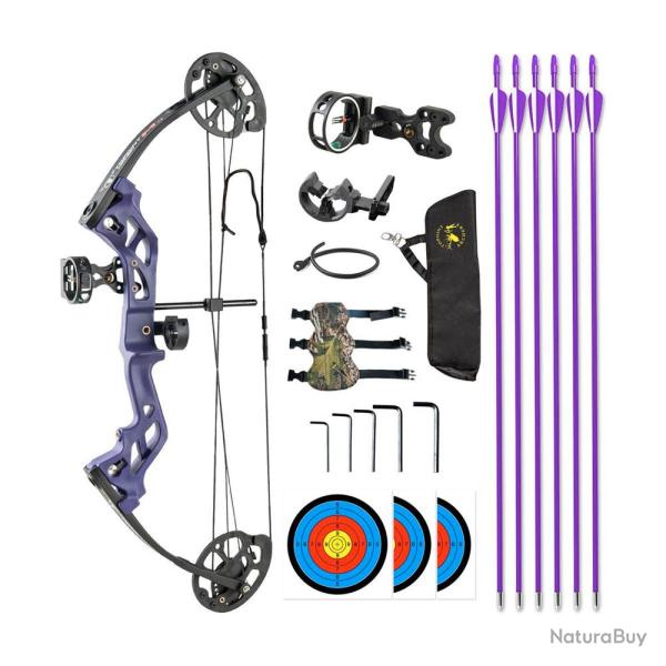Arc � poulies Enfant Topoint M3 RH Purple 26" 10-30 lbs 17 - 27 in
