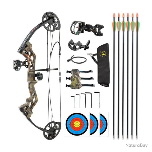 Arc � poulies Enfant Topoint M3 LH 26" 10-30 lbs 17 - 27 in Forest camo