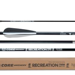 Lot de 25 fl&egrave;ches Core Recreation 7mm en fibre de verre 25 lbs 28"