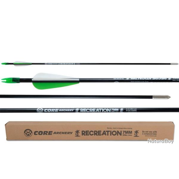 Lot de 25 fl�ches Core Recreation 7mm en fibre de verre 25 lbs 30"