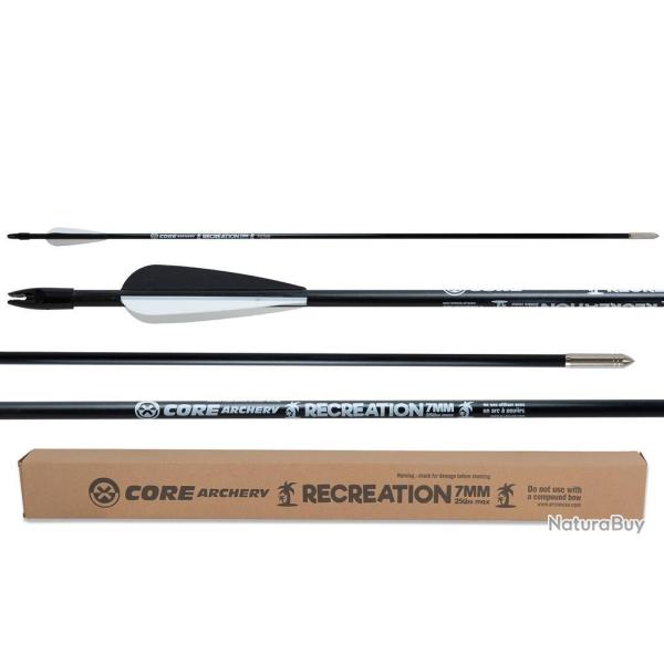 Lot de 25 fl�ches Core Recreation 7mm en fibre de verre 25 lbs 32"